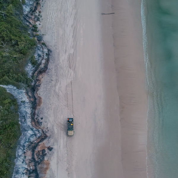 79 series landcruiser on the beach