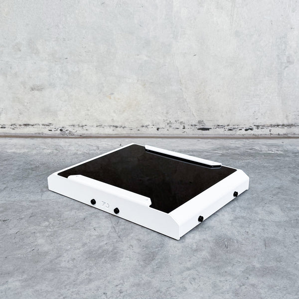 white roof rack mount for starlink mini to fit front runner and rola titan racks